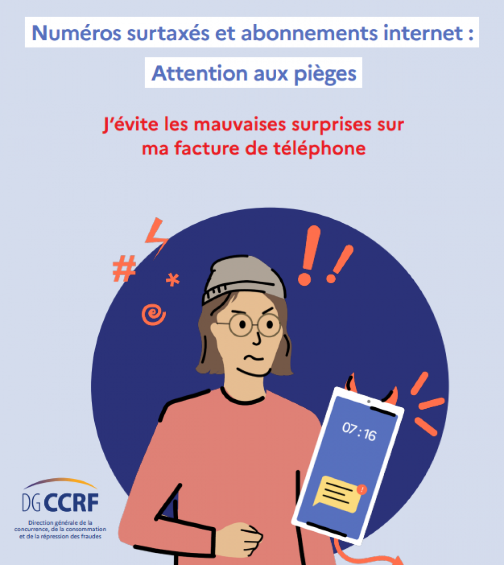 Campagne de communication arnaques aux numéros surtaxés et abonnements internet