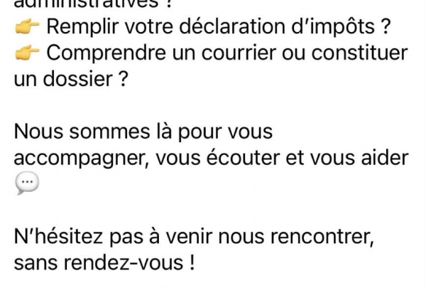 PERMANENCES POUR ACCOMPAGNER LES HABITANTS 
