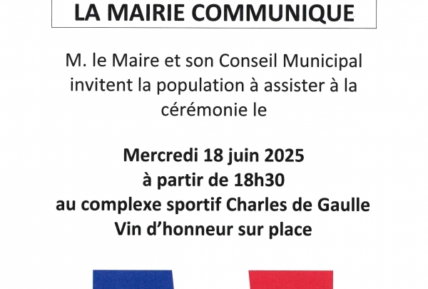 Commémoration 18 juin